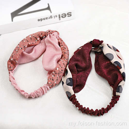 အားလပ်ရက်ပုံစံစတိုင် Floral headbands Double-color ဆံပင်ဆက်စပ်ပစ္စည်းများ